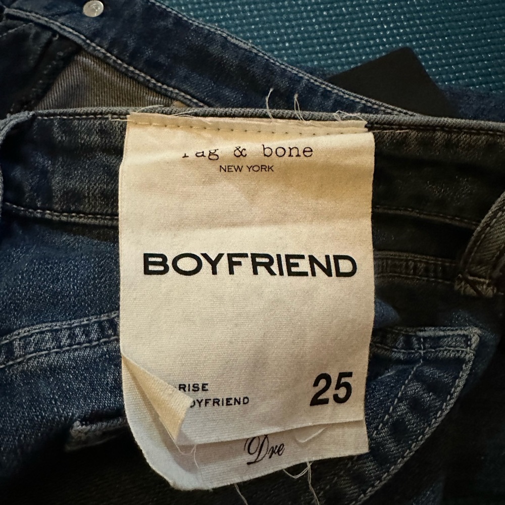 NWT Rag & Bone Dre Low-Rise Slim Boyfriend Jeans Medium Wash Size 25 2 - Picture 8 of 9